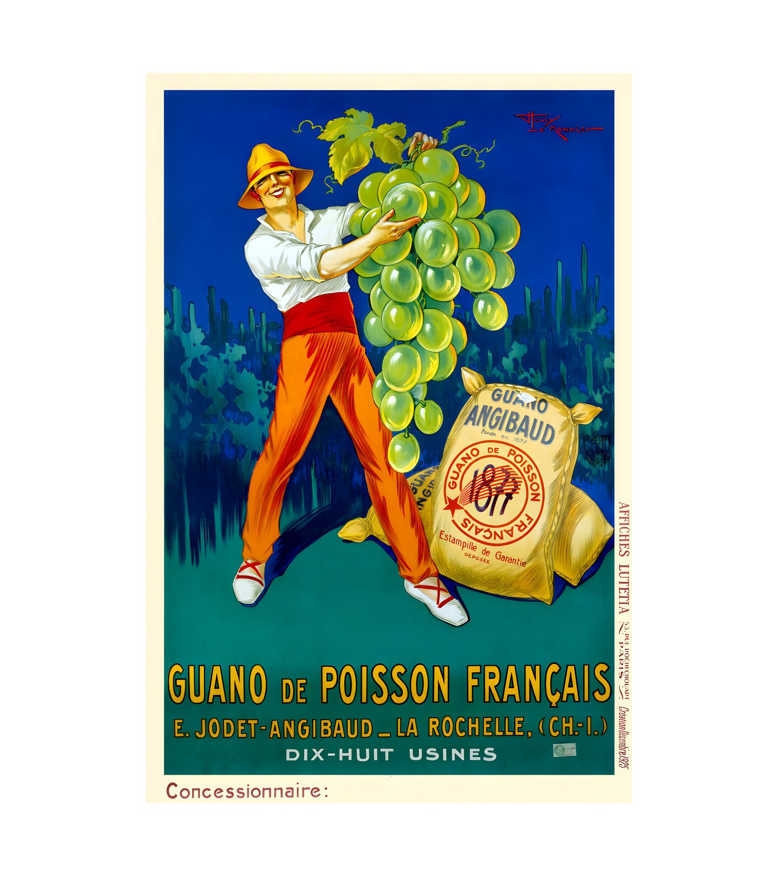 1925 Guano de Poisson Francais by Le Monnier France 