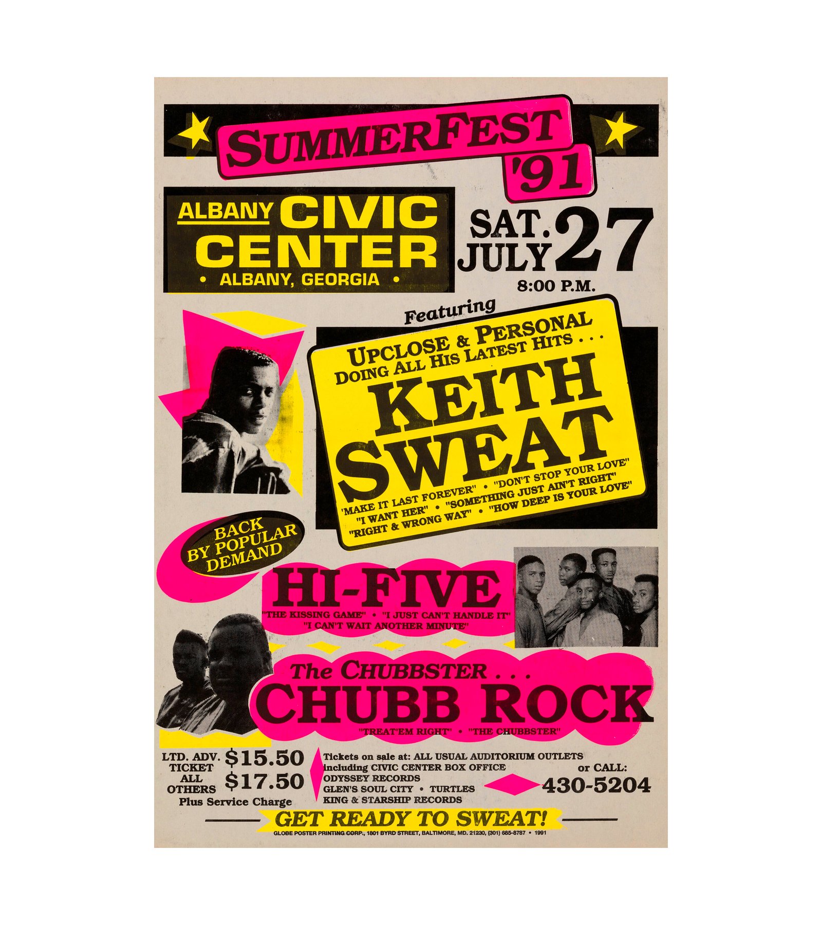 1991 Keith Sweat, Hi-Five, Chubb Rock Albany, GA 