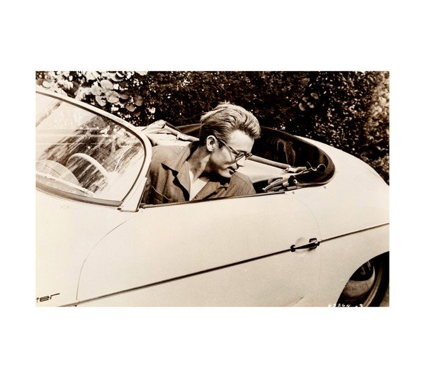 James Dean with His Porsche 356 Speedster