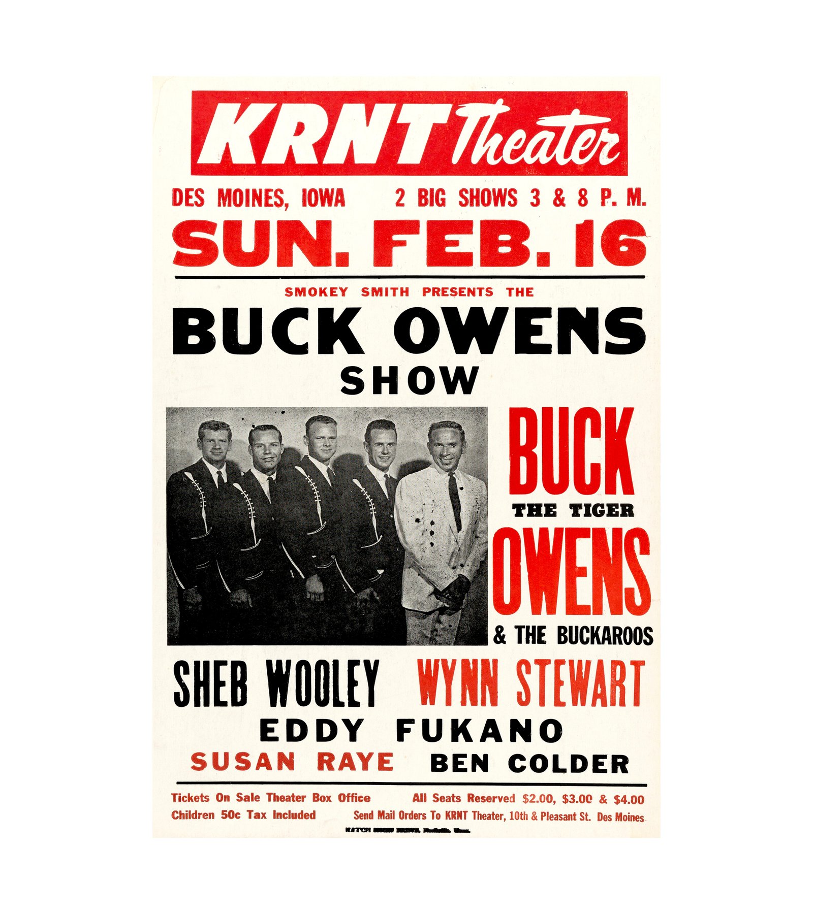 1969 Buck Owens Des Moines, IA 