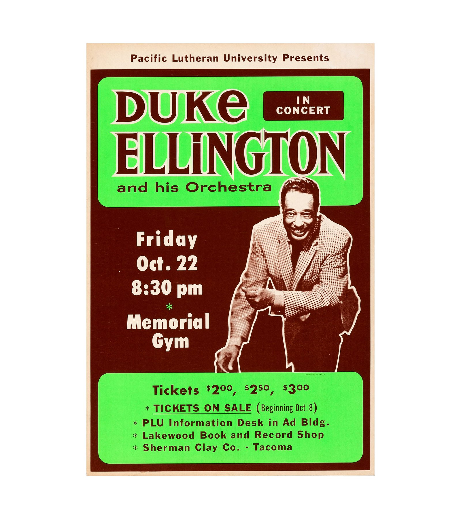 1971 Duke Ellington Pacific Lutheran University, Tacoma, WA 