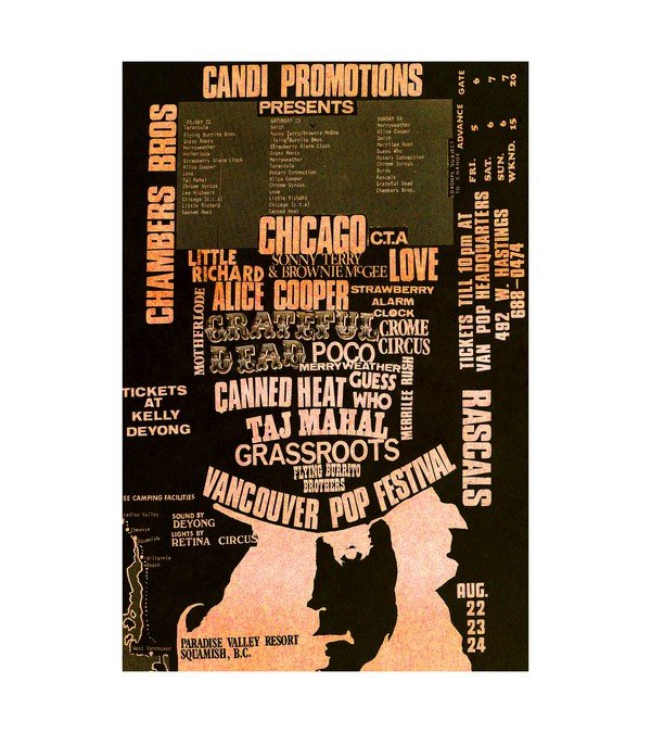 1969 Chicago, Alice Cooper Vancouver Pop Festival 