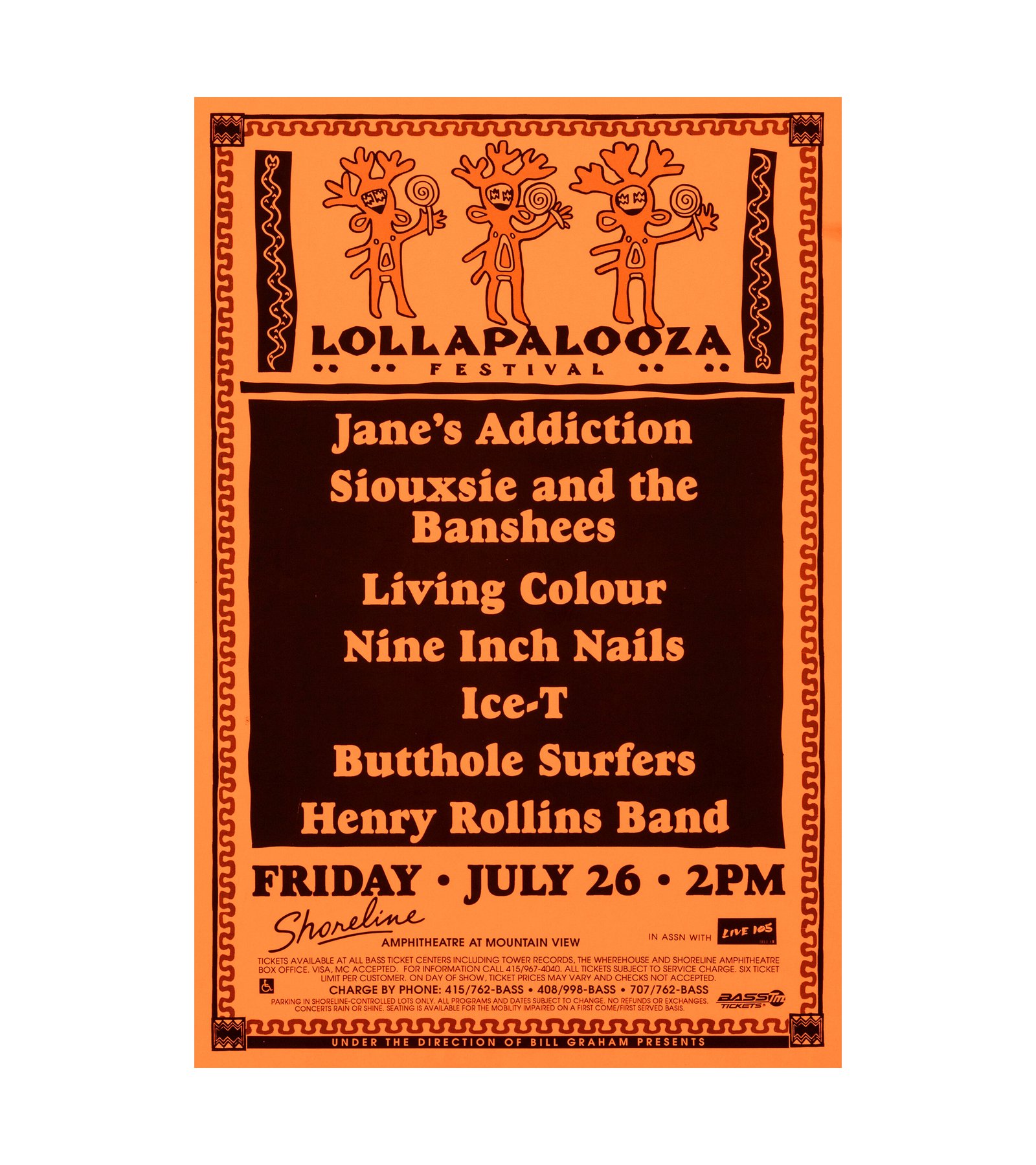 1991 Jane's Addiction, Siouxsie and the Banshees, Living Colour, Nine Inch Nails - Mountain View, CA 