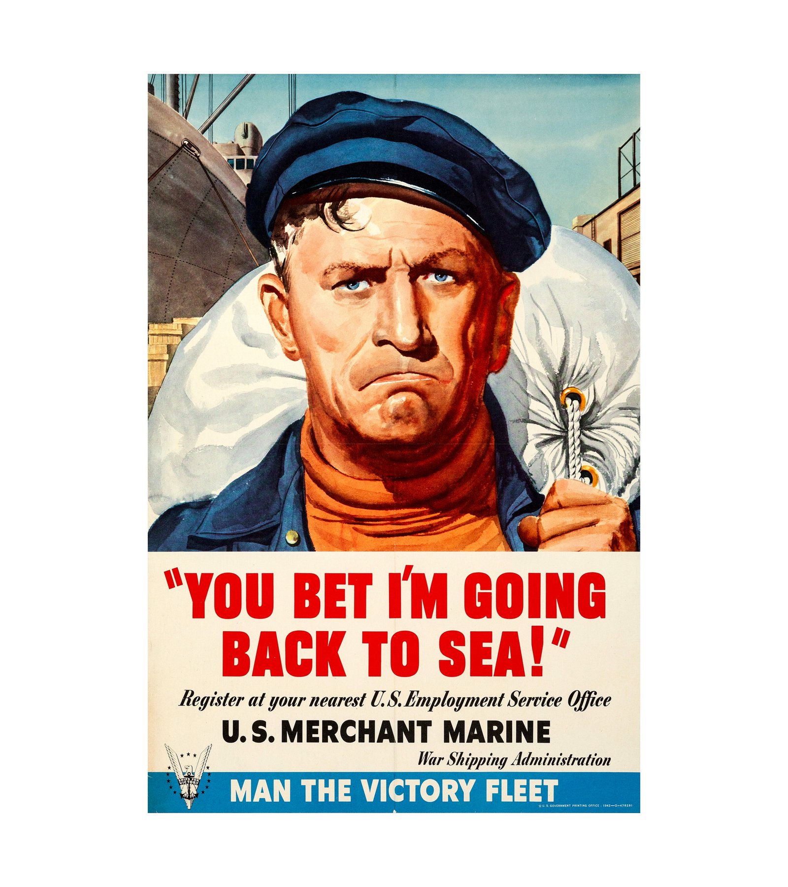 1942 You Bet I'm Going back to Sea - World War II  (U.S. Government)