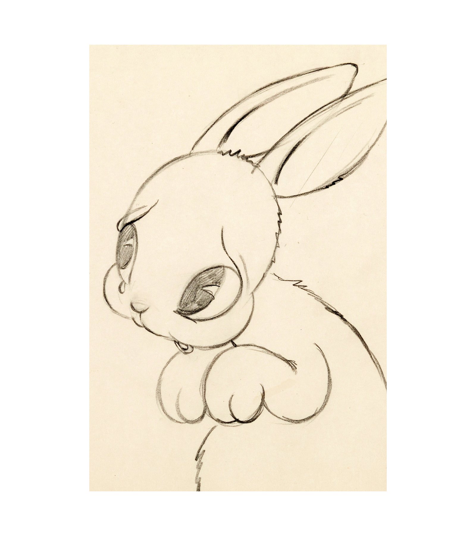1937 Little Hiawatha Rabbit Animation Production Drawing 