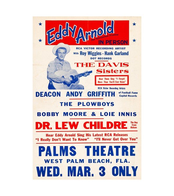 1954 Eddy Arnold - Andy Griffith Palms Theatre 