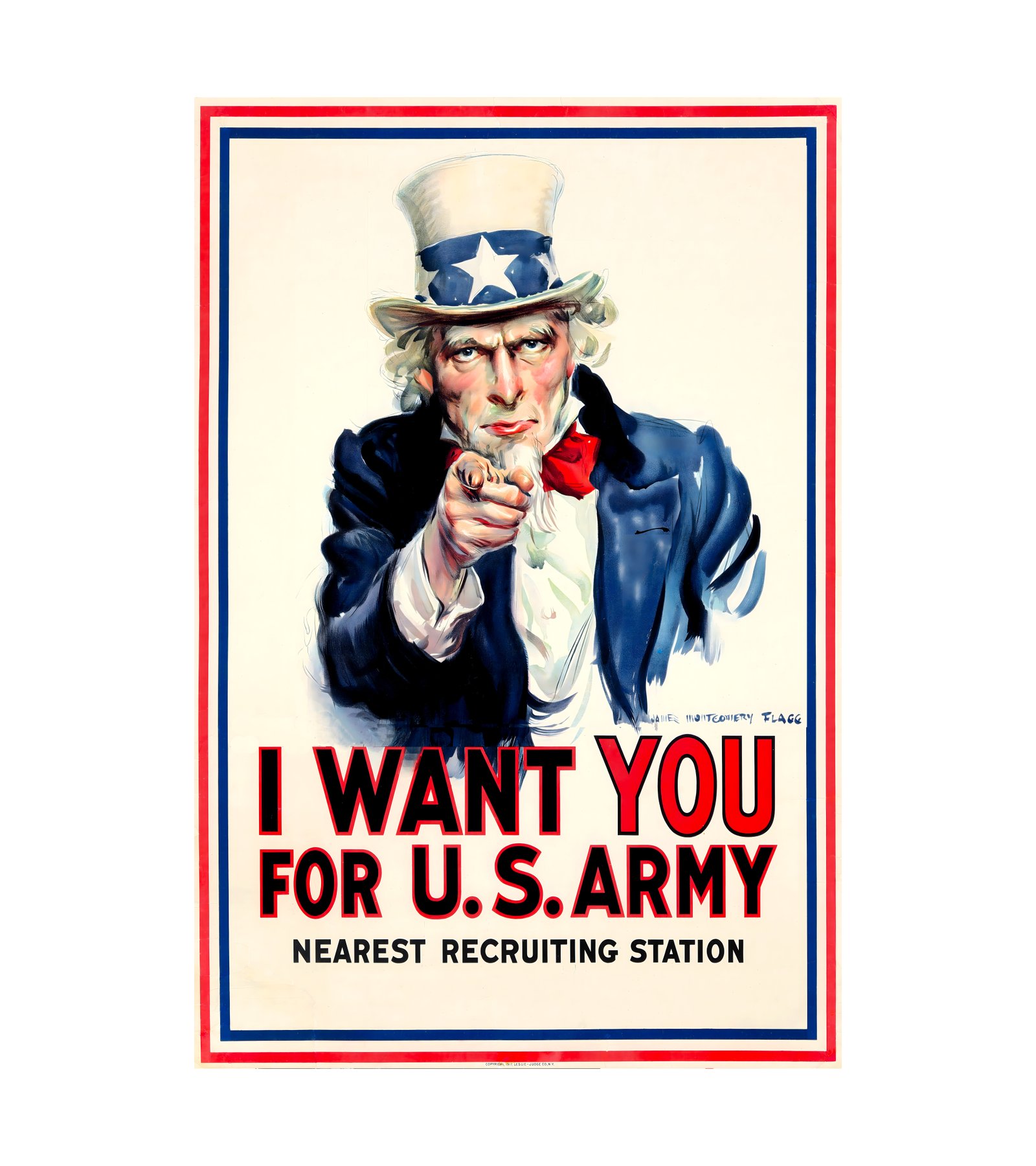1917 JAMES MONTGOMERY FLAGG - I Want You for U.S. Army