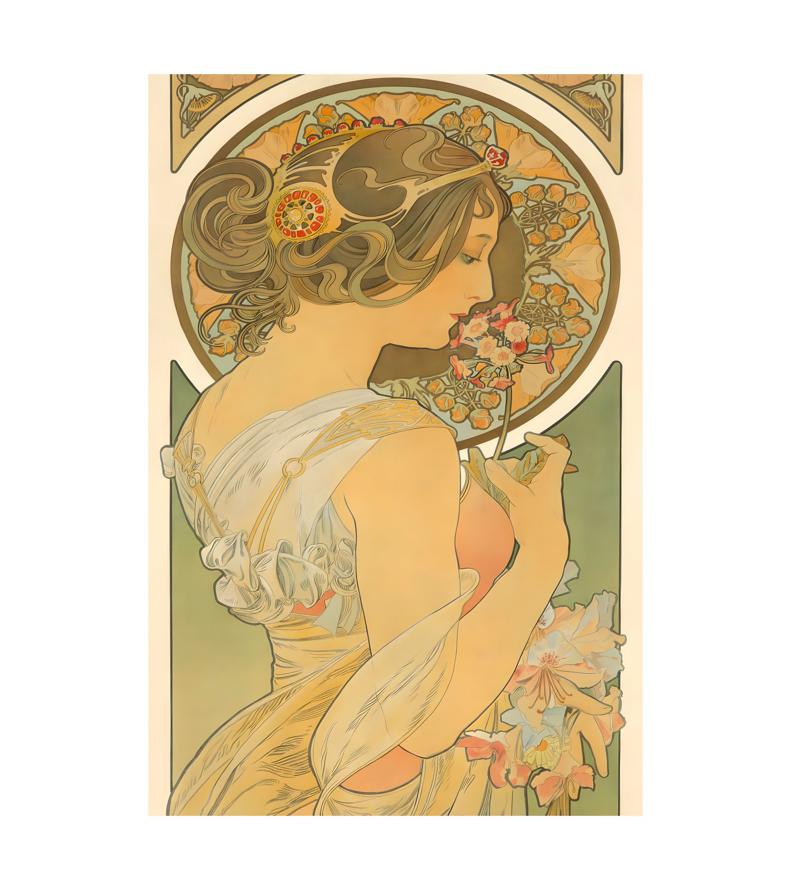 1899 ALPHONSE MUCHA - Plume et Primevere - Imp. F. Champenois, Paris 