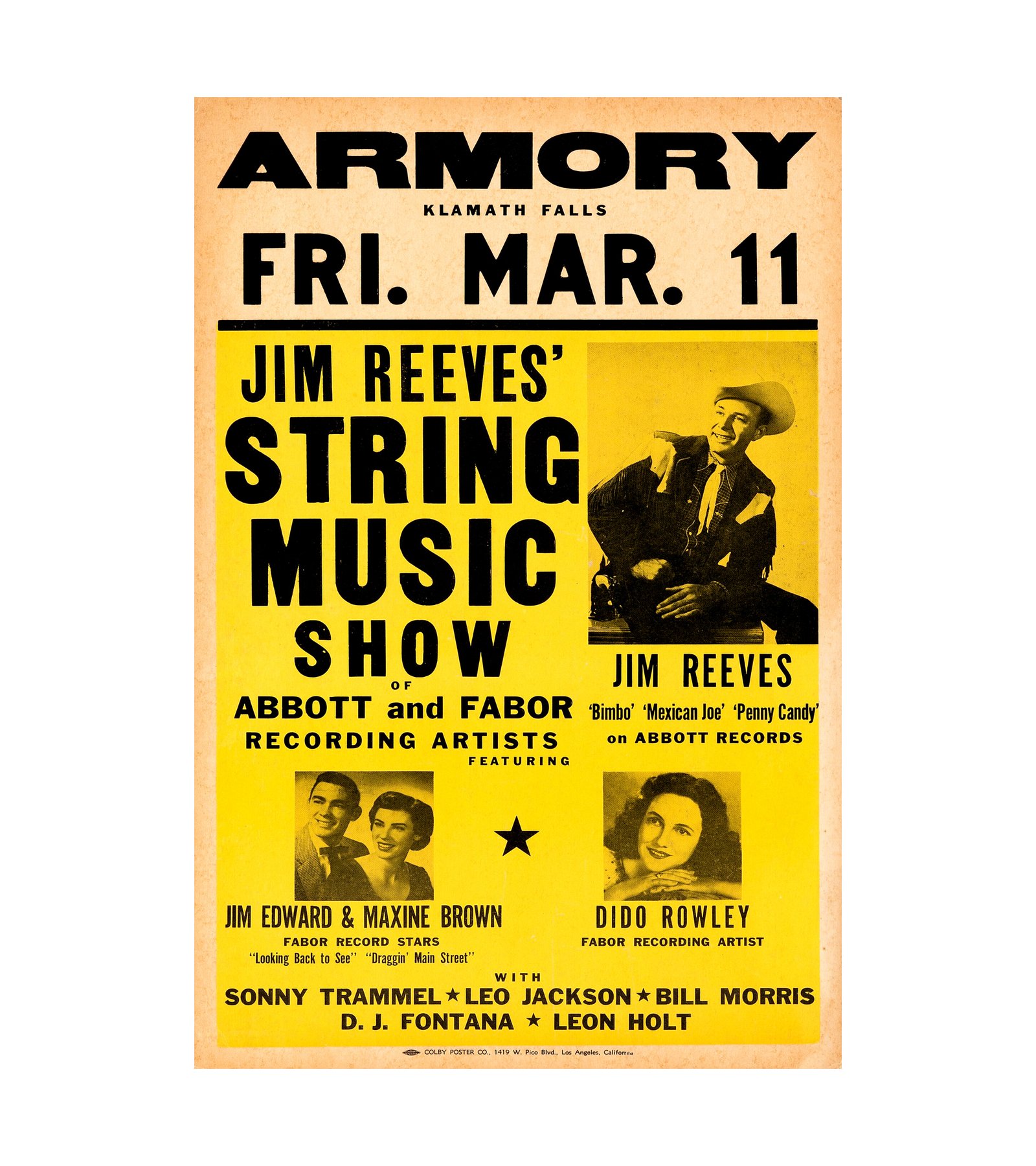 1955 Jim Reeves - Klamath Falls, OR - Elvis Presley performed 