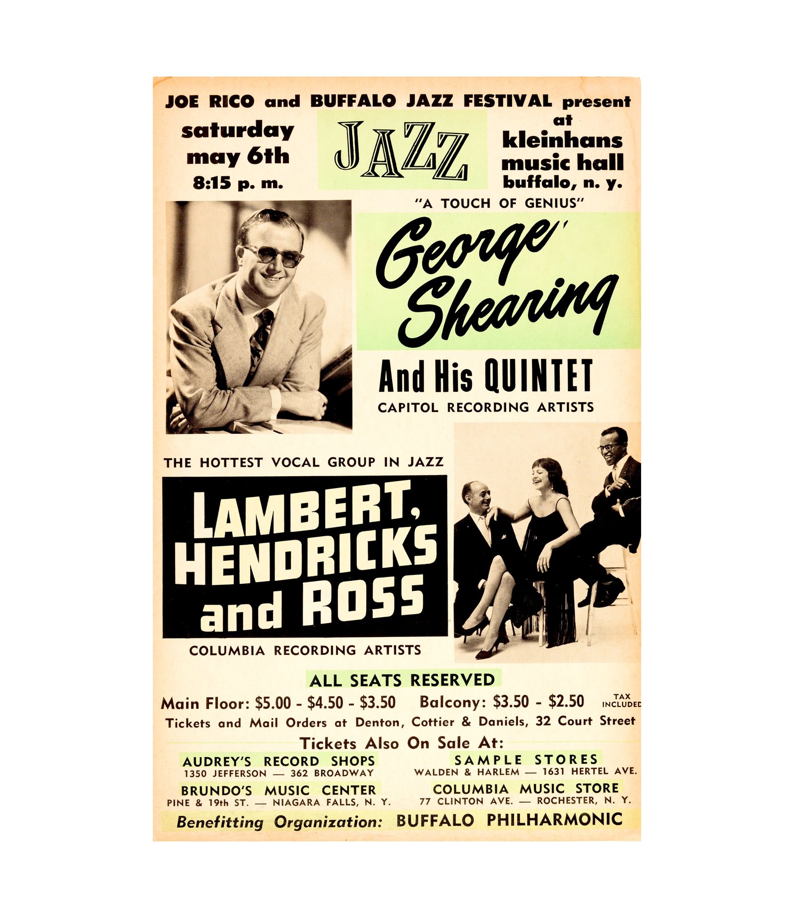 1961 George Shearing - Lambert Hendricks And Ross Kleinhans Music Hall 