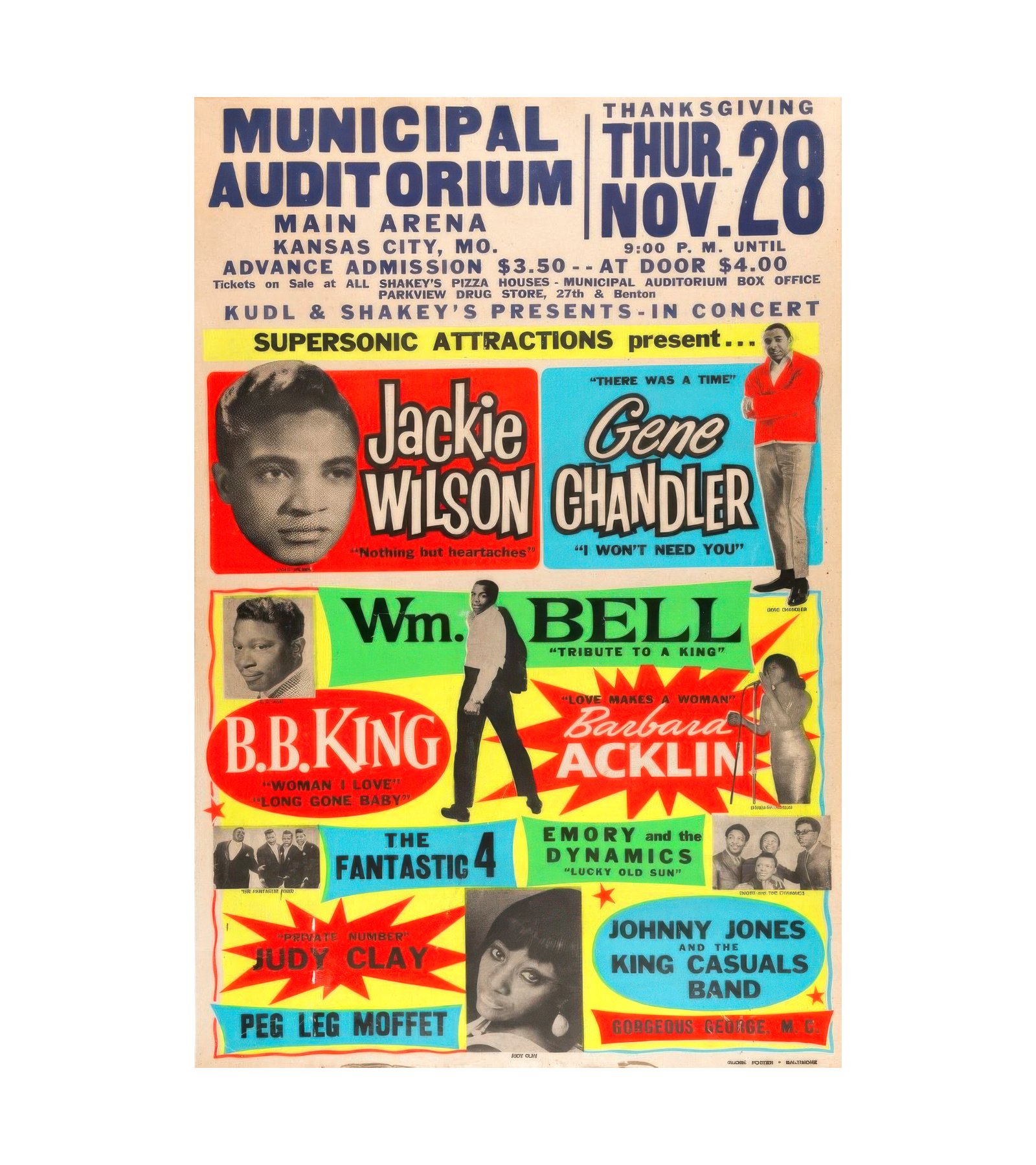 1968 B.B. King, Jackie Wilson, William Bell - Kansas City, MO