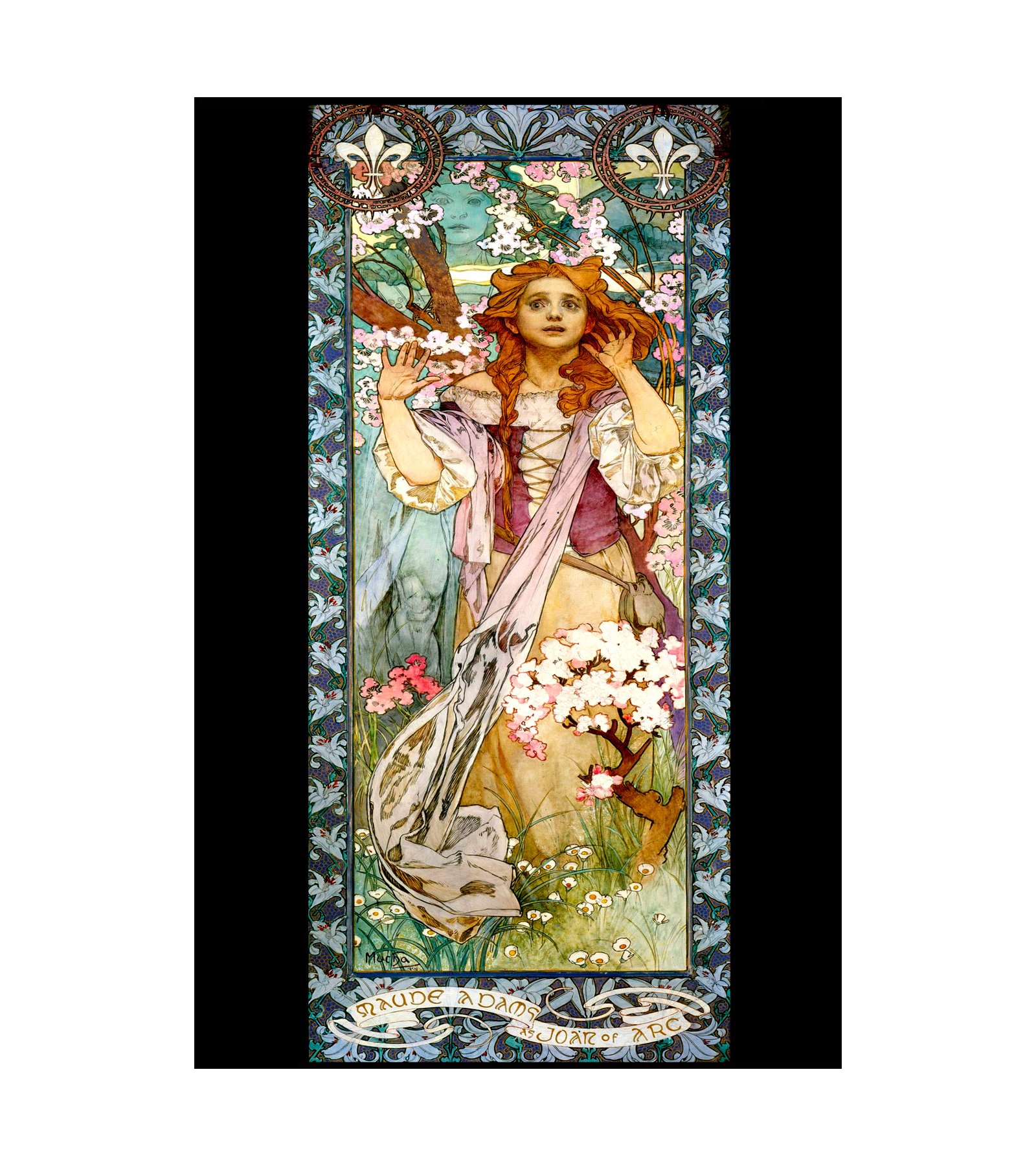  1909 Maude Adams as Joan of Arc Alphonse Mucha