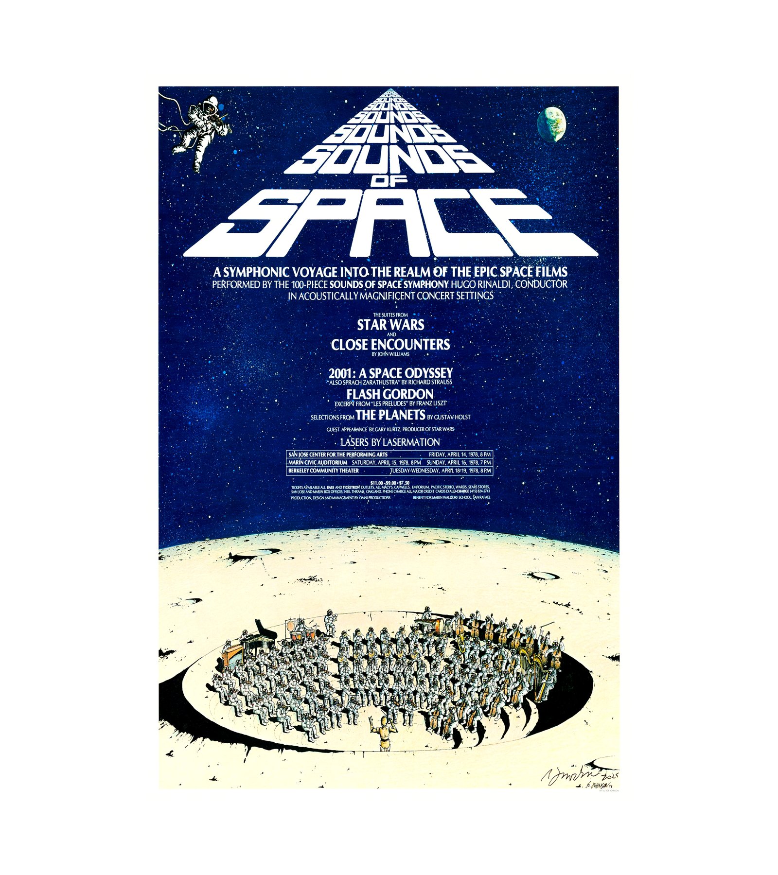 1978 Star Wars - Sounds of Space (Omni Productions) Bob Johnson Signed 