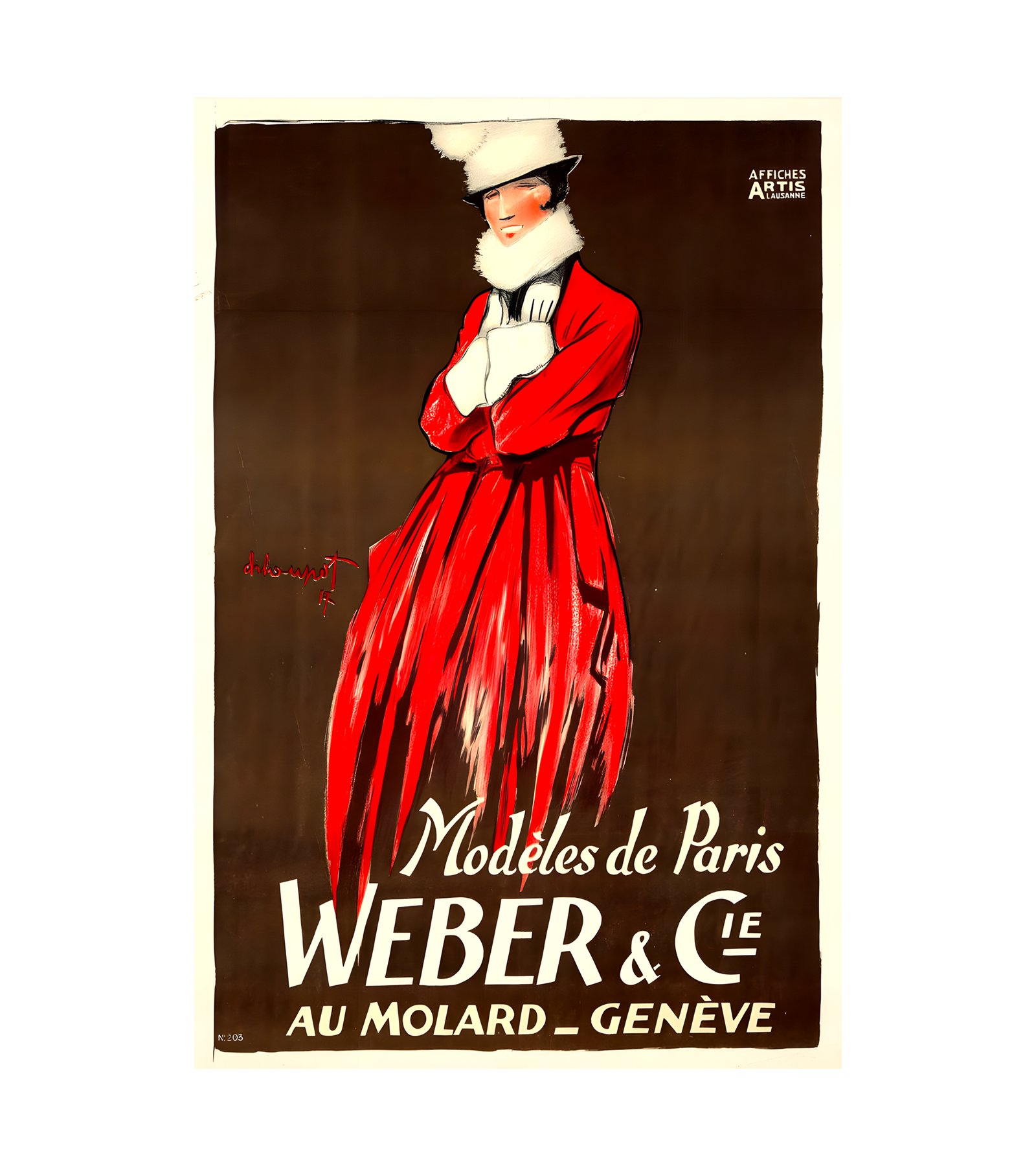 1917 CHARLES LOUPOT - Weber Affiches Artis, Lausanne 