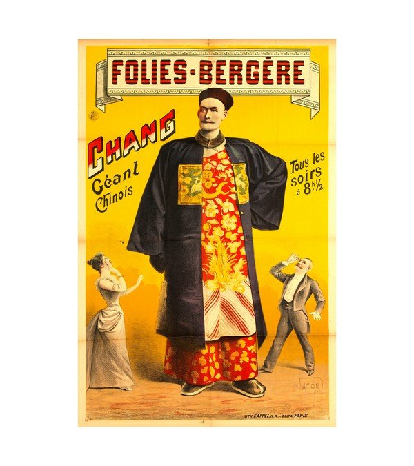 1900 Folies Bergere Chang the Giant Paris