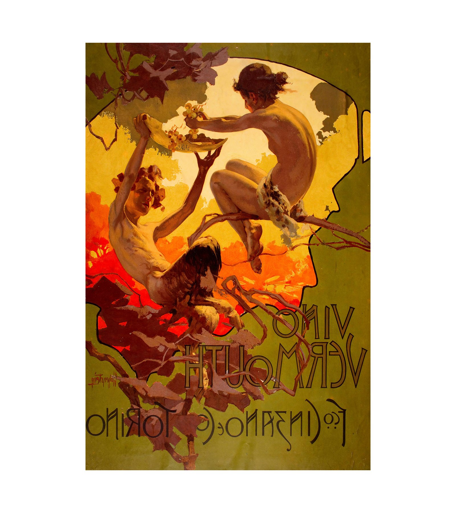 1901 Vino Vermouth Fco. Cinzano E C Adolfo Hohenstein (German, 1854–1928)