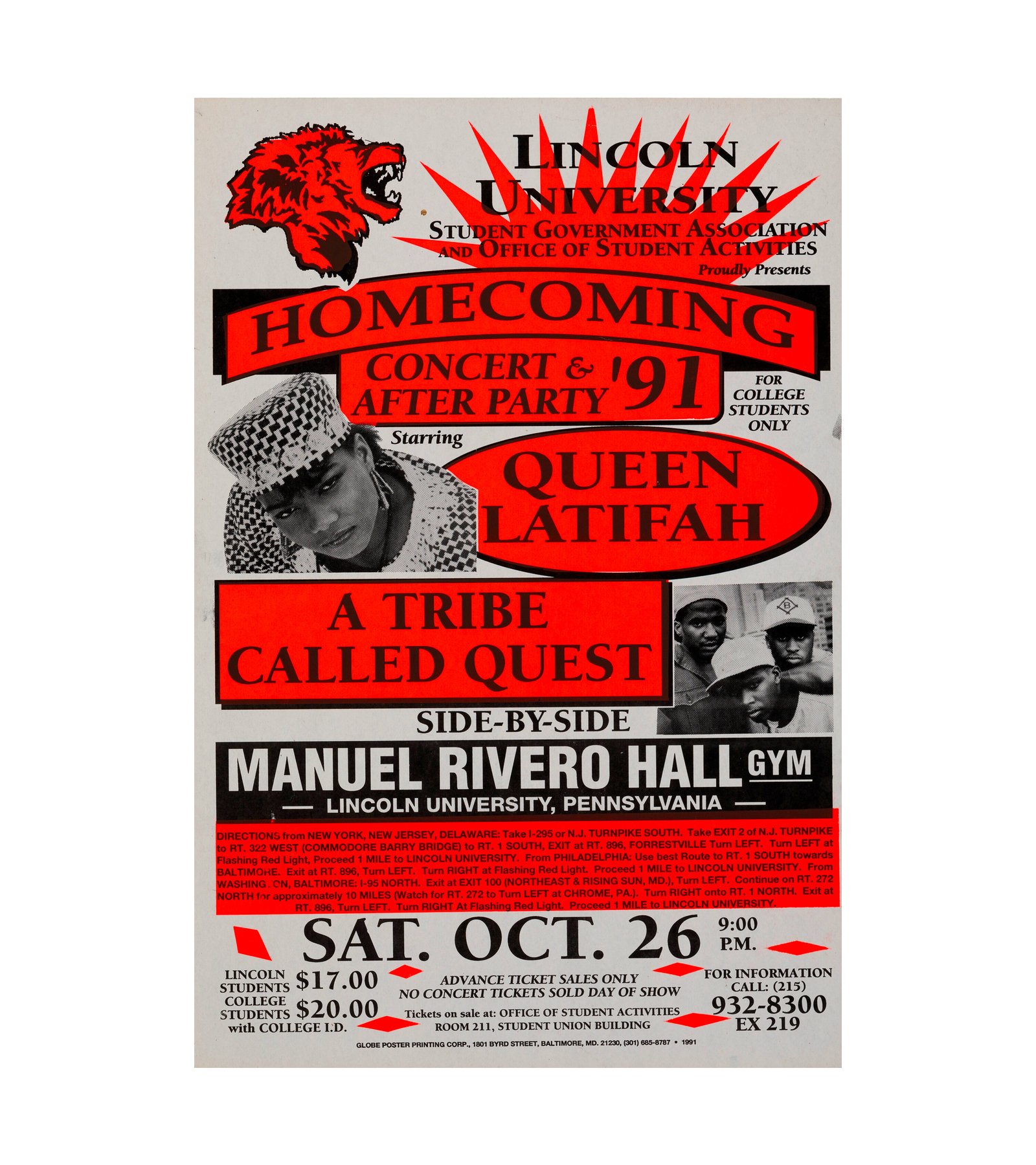 1991 Queen Latifah, A Tribe Called Quest Lincoln University, PA 