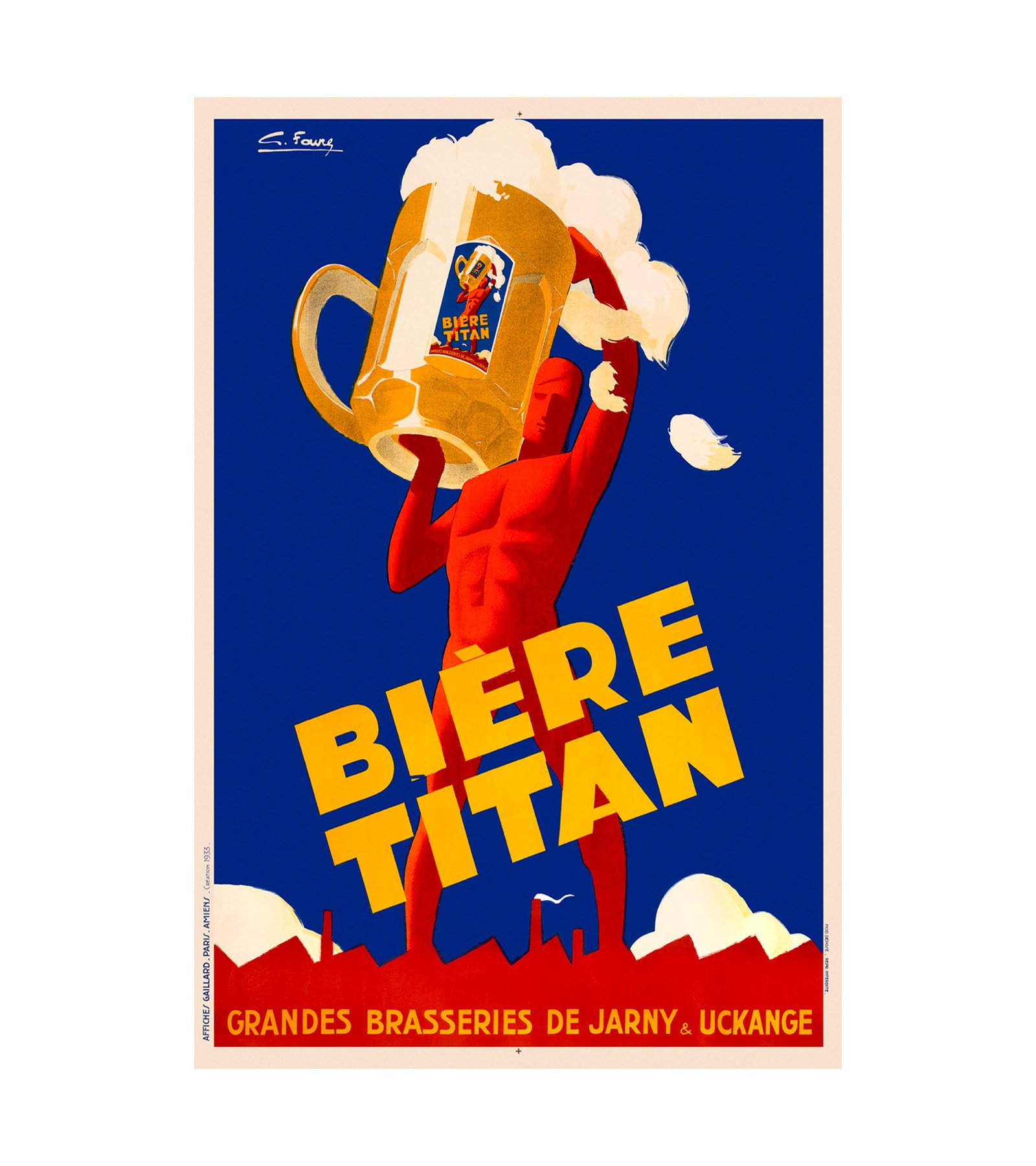 1933 Biere Titan Grandes Brasseries 