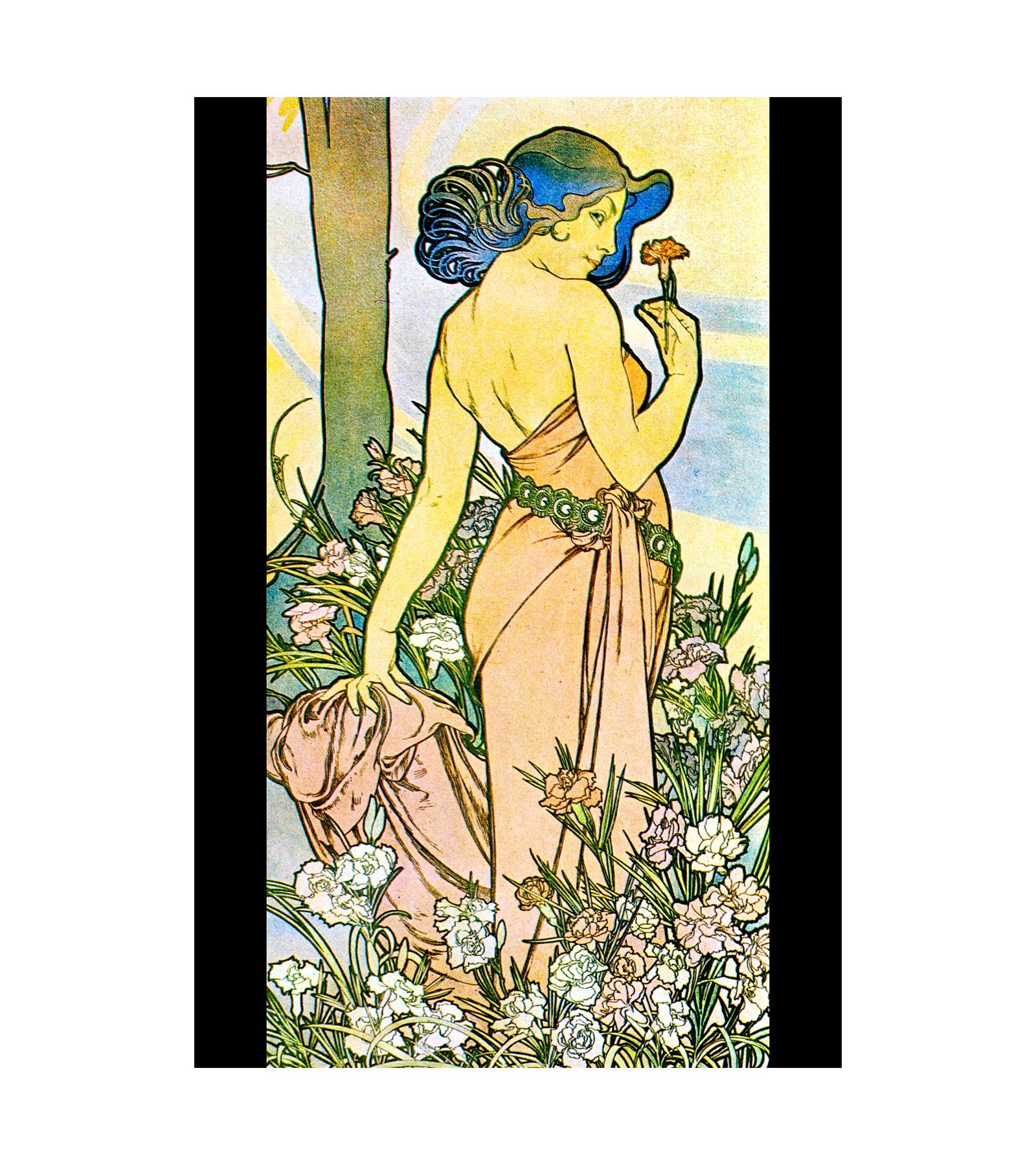 1898 THE FLOWERS CARNATION ALPHONSE MUCHA