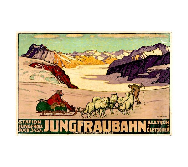 1914 Station Jungfraujoch 3457m, Jungfraubahn, Aletsch, Gletscher