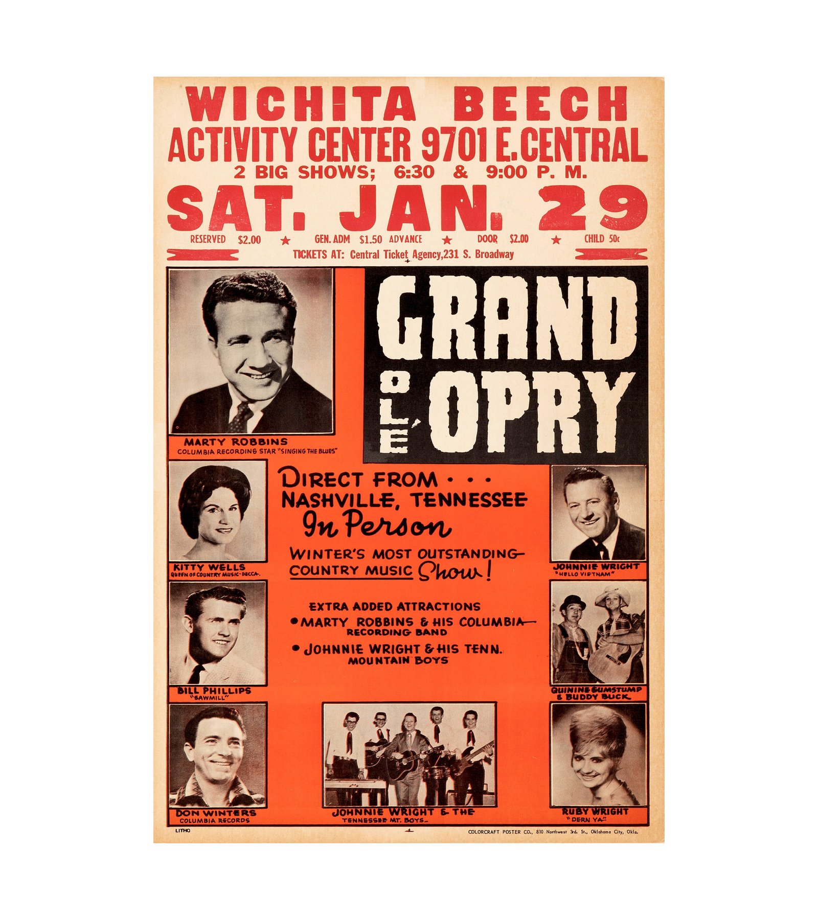 1966 Marty Robbins, Kitty Wells Wichita, KS 