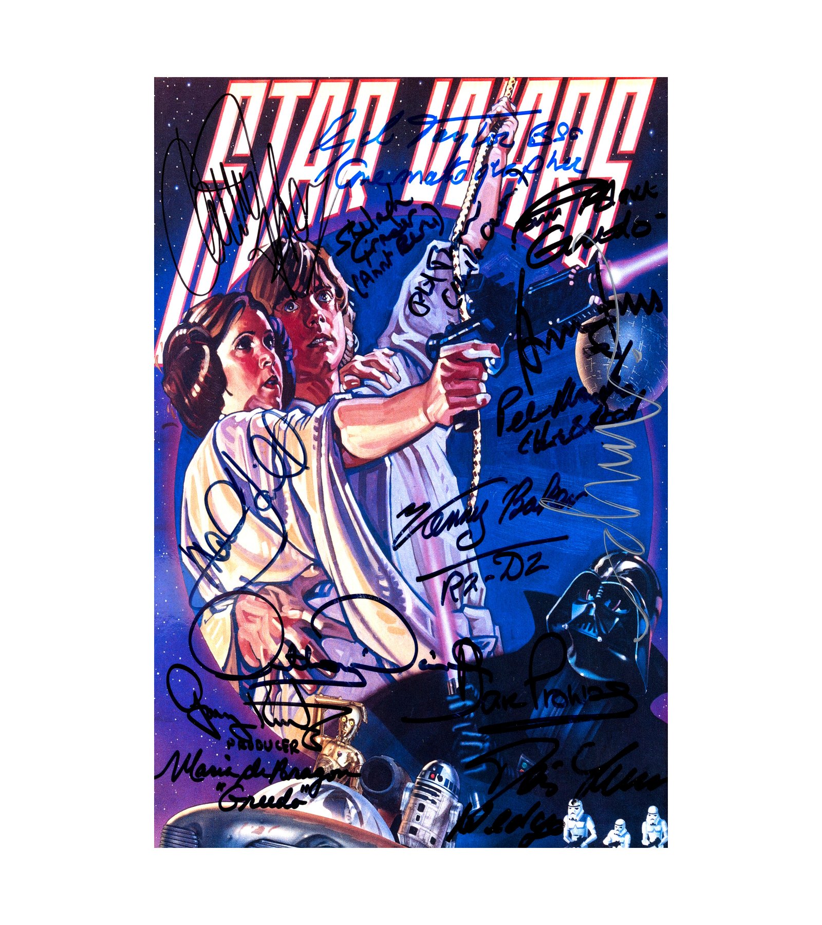 1977 Star Wars- Episode IV A New Hope (TCF) Cast-Signed 