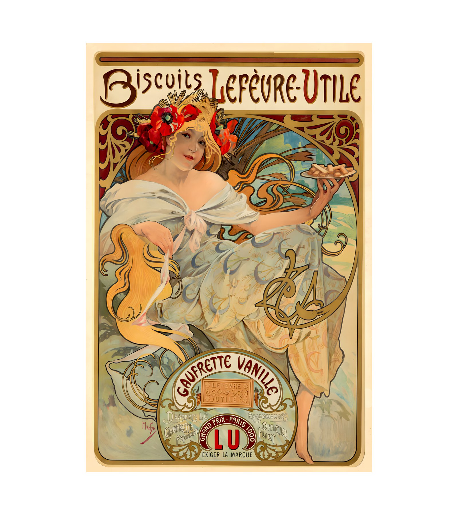 1900 Biscuits Lefevre-Utile - Gaufrette Vanille 