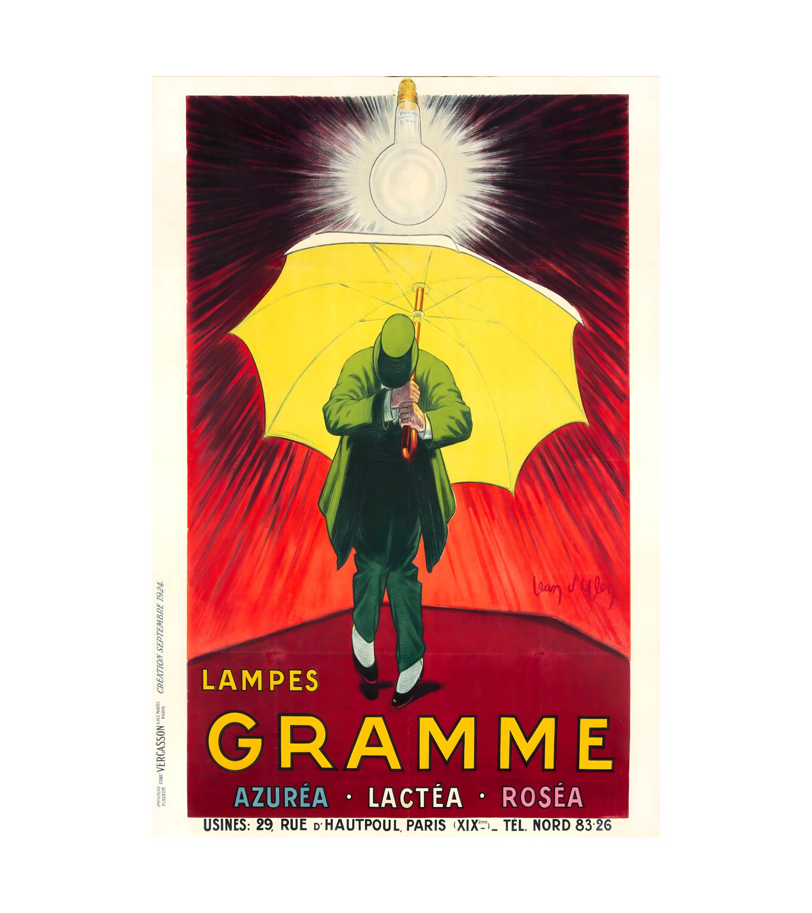 1924 JEAN D'YLEN - Lampes Gramme Vercasson, Paris 