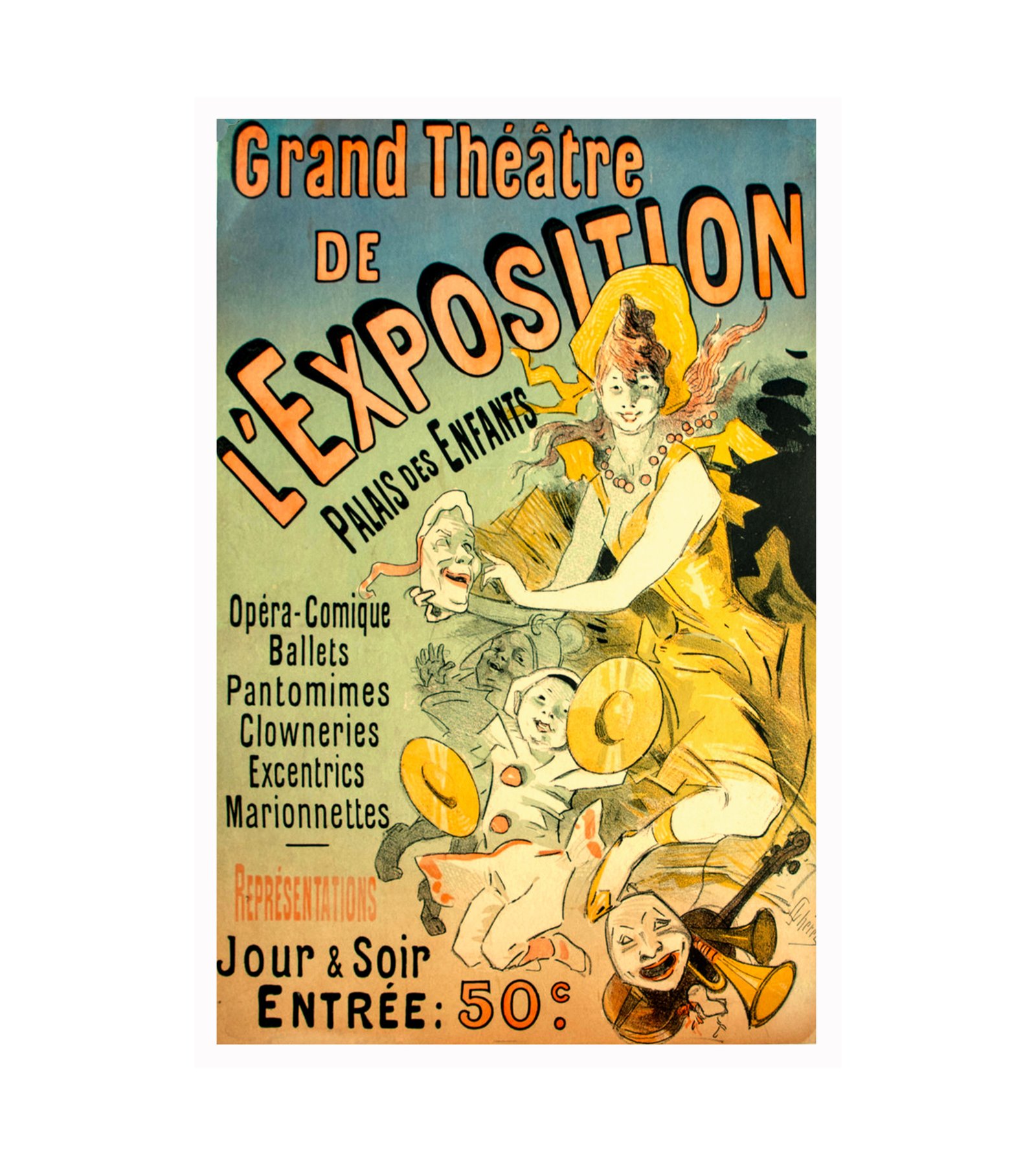 1890 Grand Theatre L’Exposition Palais Des Enfants - Jules Cheret 