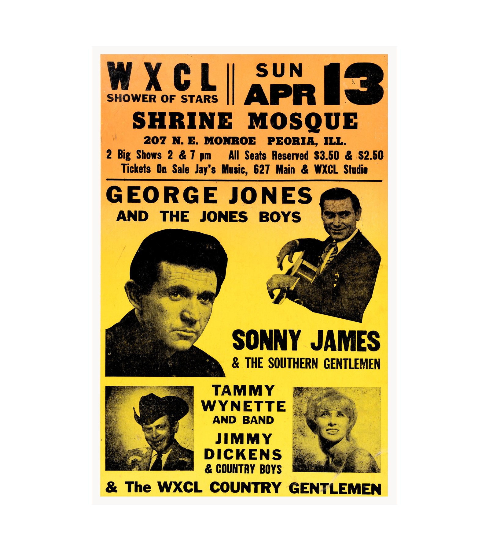 1968 George Jones, Tammy Wynette Peoria, IL 