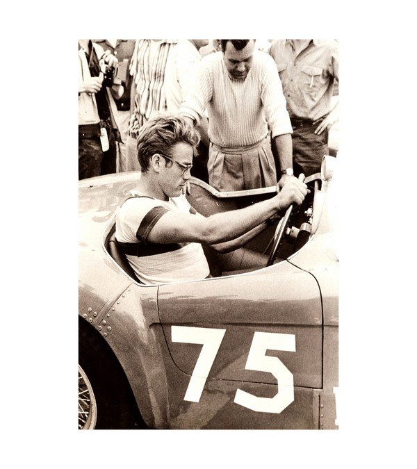 1955 James Dean with His Porsche 356 Speedster 