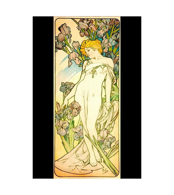 1898 the Flowers Iris Alphonse Mucha