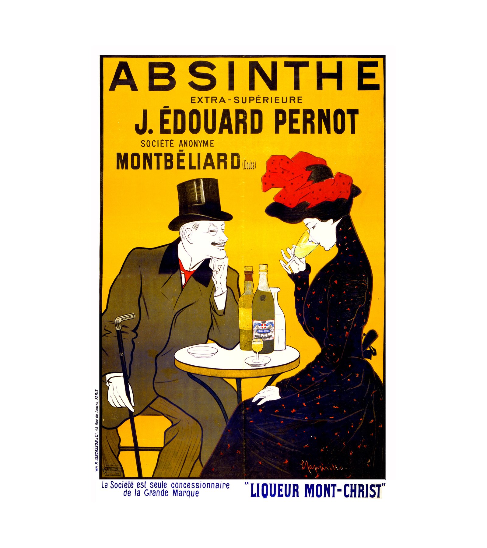 1901 Absinthe extra-superieure J. Edouard Pernot (1 Leonetto Cappiello (Italian, 1875-1942) 