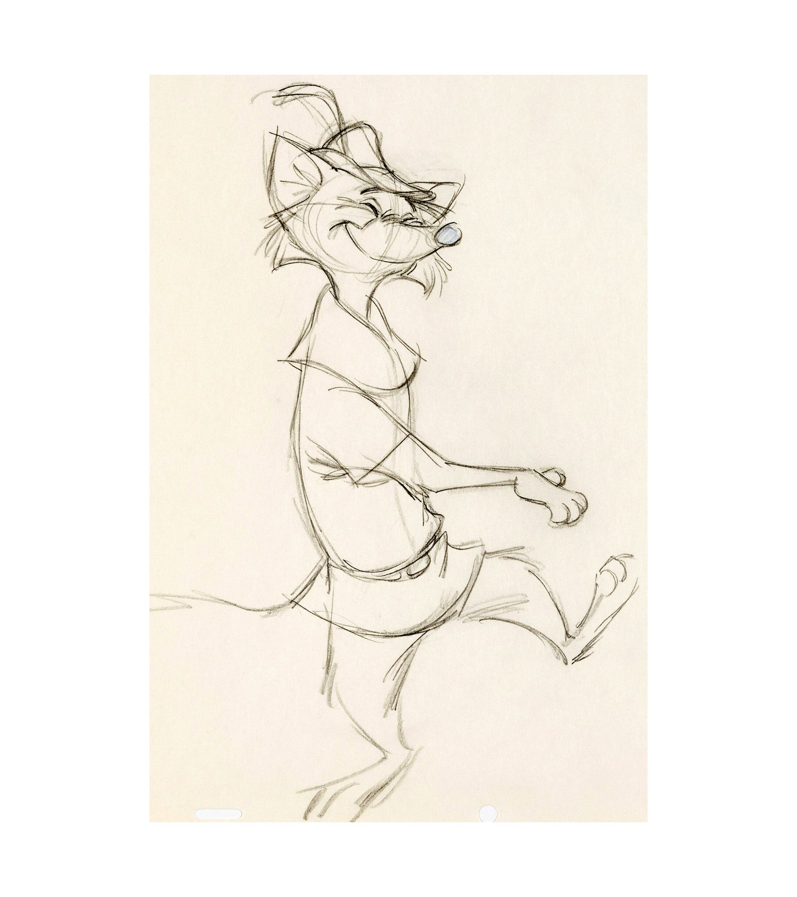 1973 Robin Hood Animation Drawing 
