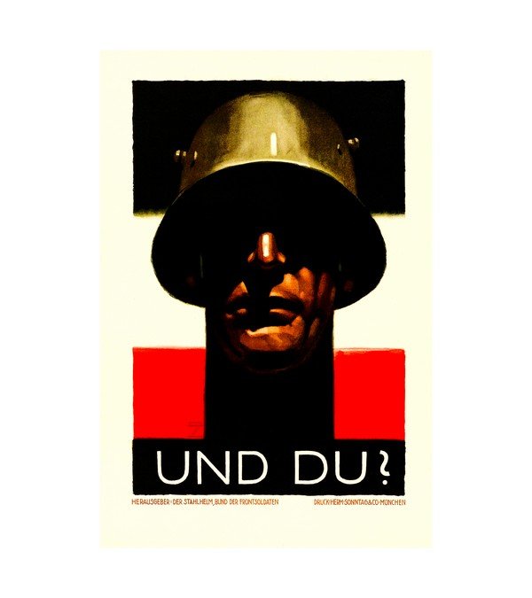 1929 Und Du (Stahlehm Bund der Frontsoldaten) German Recruiting 
