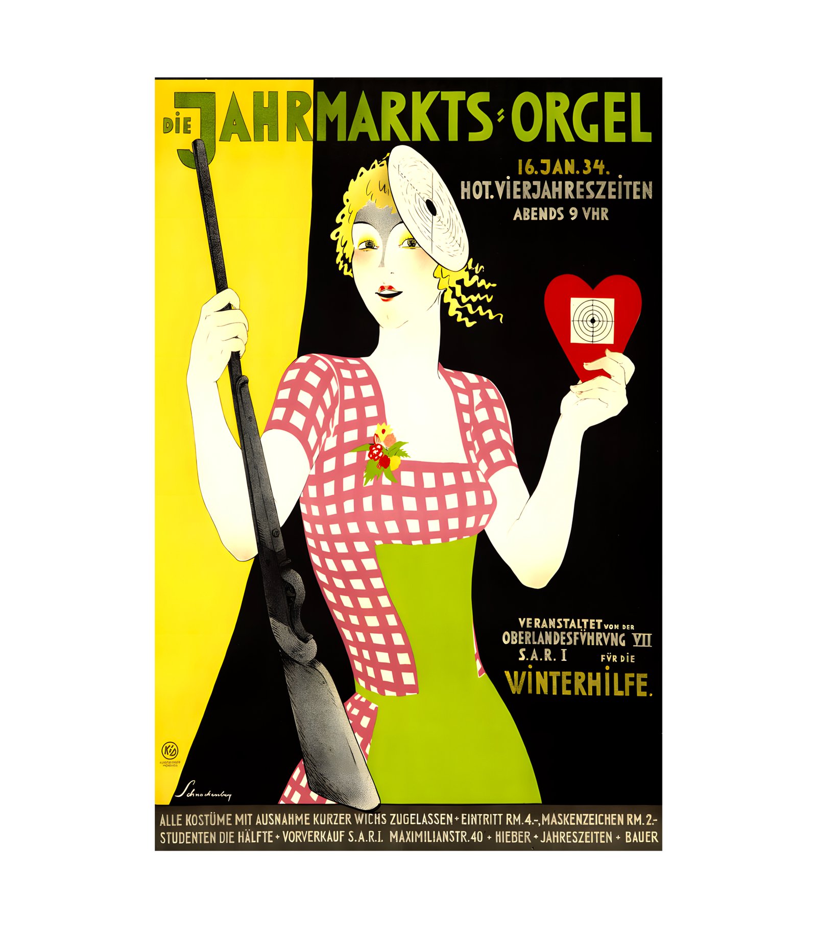 1934 WALTER SCHNACKENBERG - Die Jahrmarkts-Orgel Kunst im Druck, Munchen 