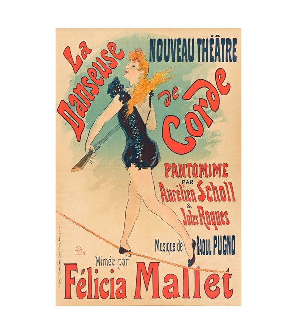 1889 La Danseuse de corde (Dangerour Curves) Toulouse-Lautrec 