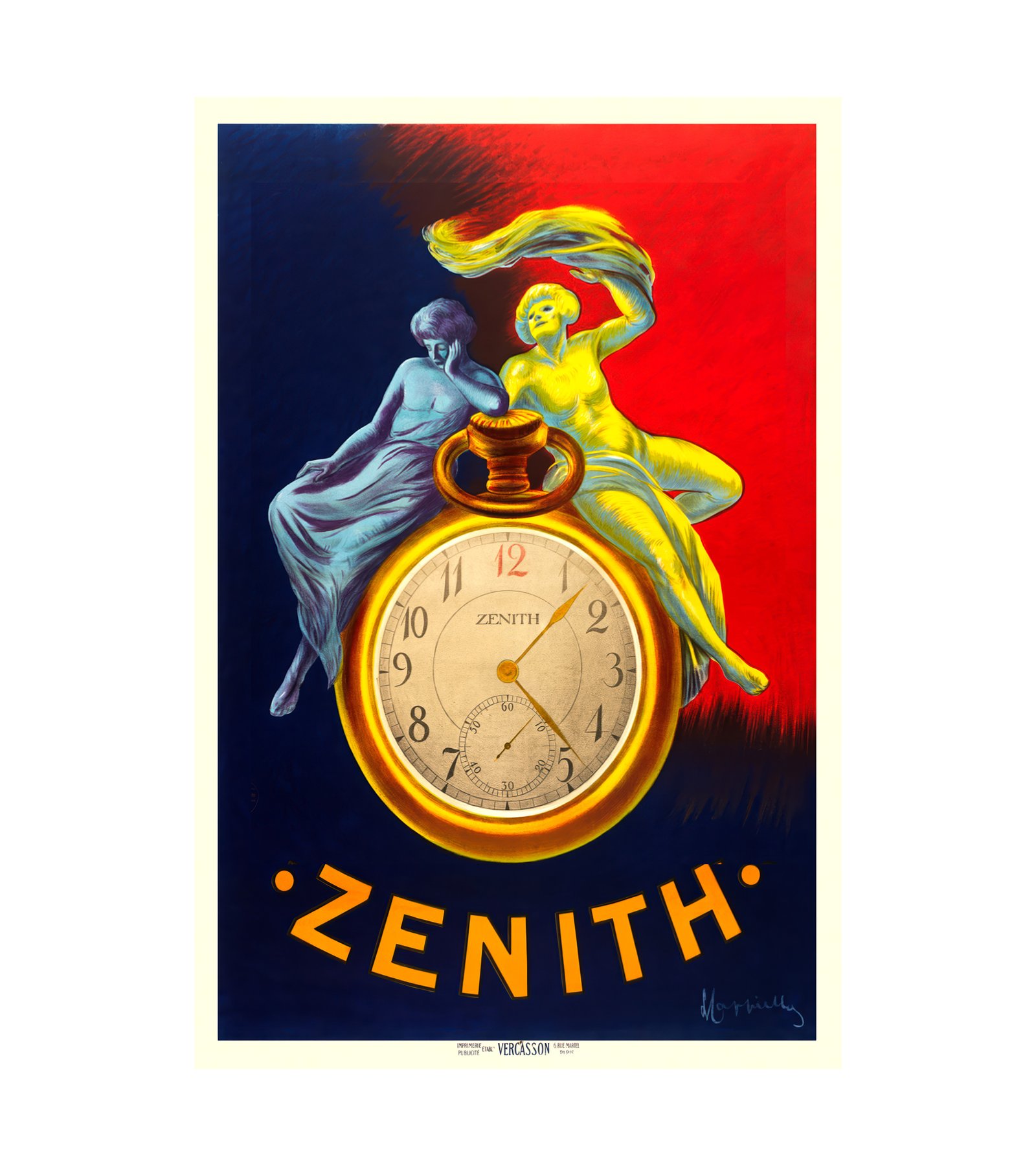 1921 Zenith - Pocket Watch - Leonetto Cappiello