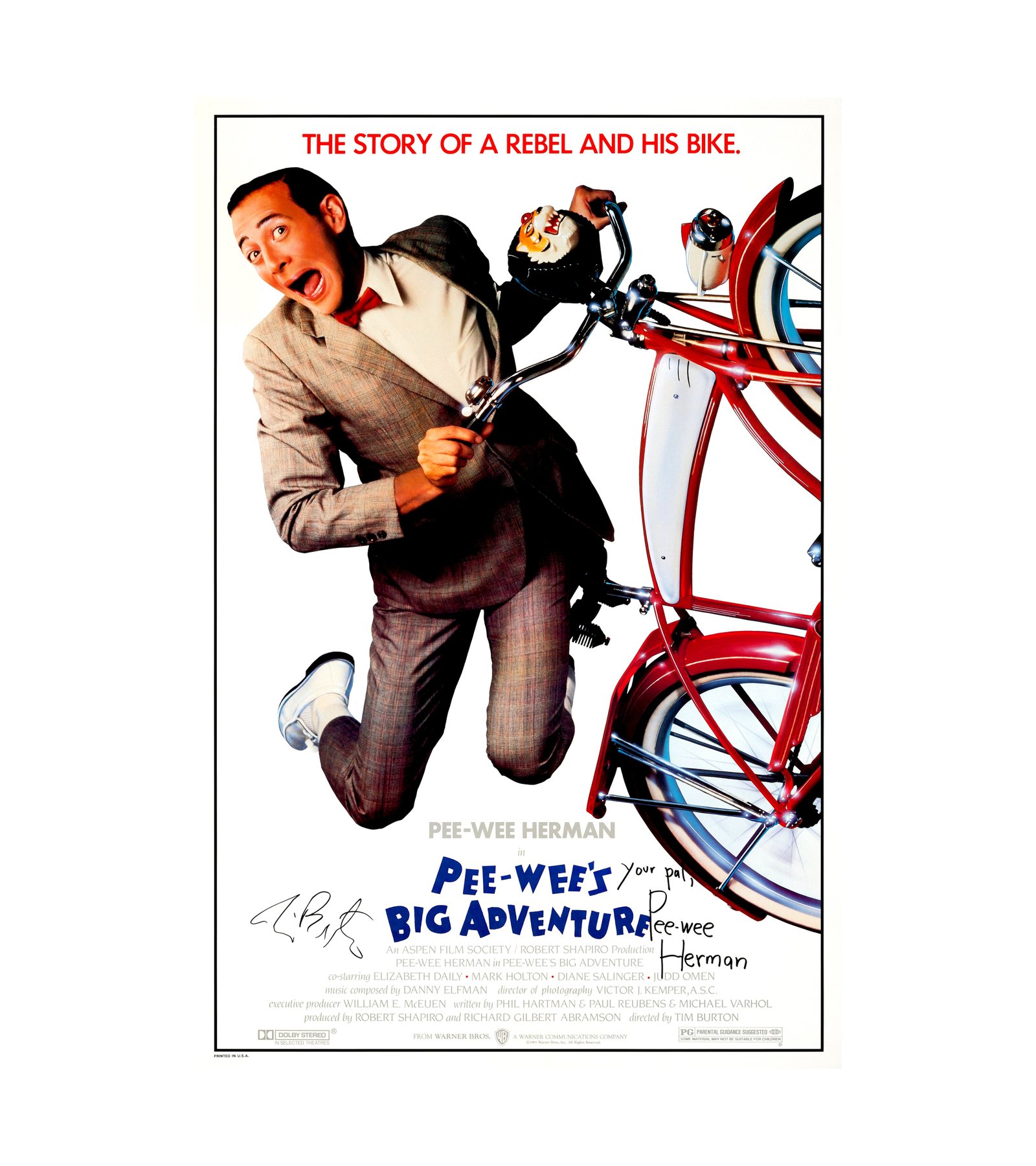 1985 Pee-wee's Big Adventure (Warner Bros.) 