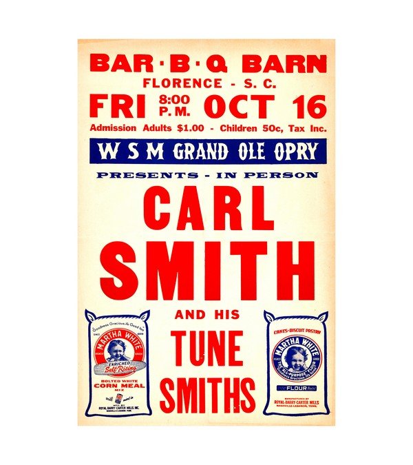 1953 Carl Smith Grand Ole Opry Bar-B-Q Barn, Country 