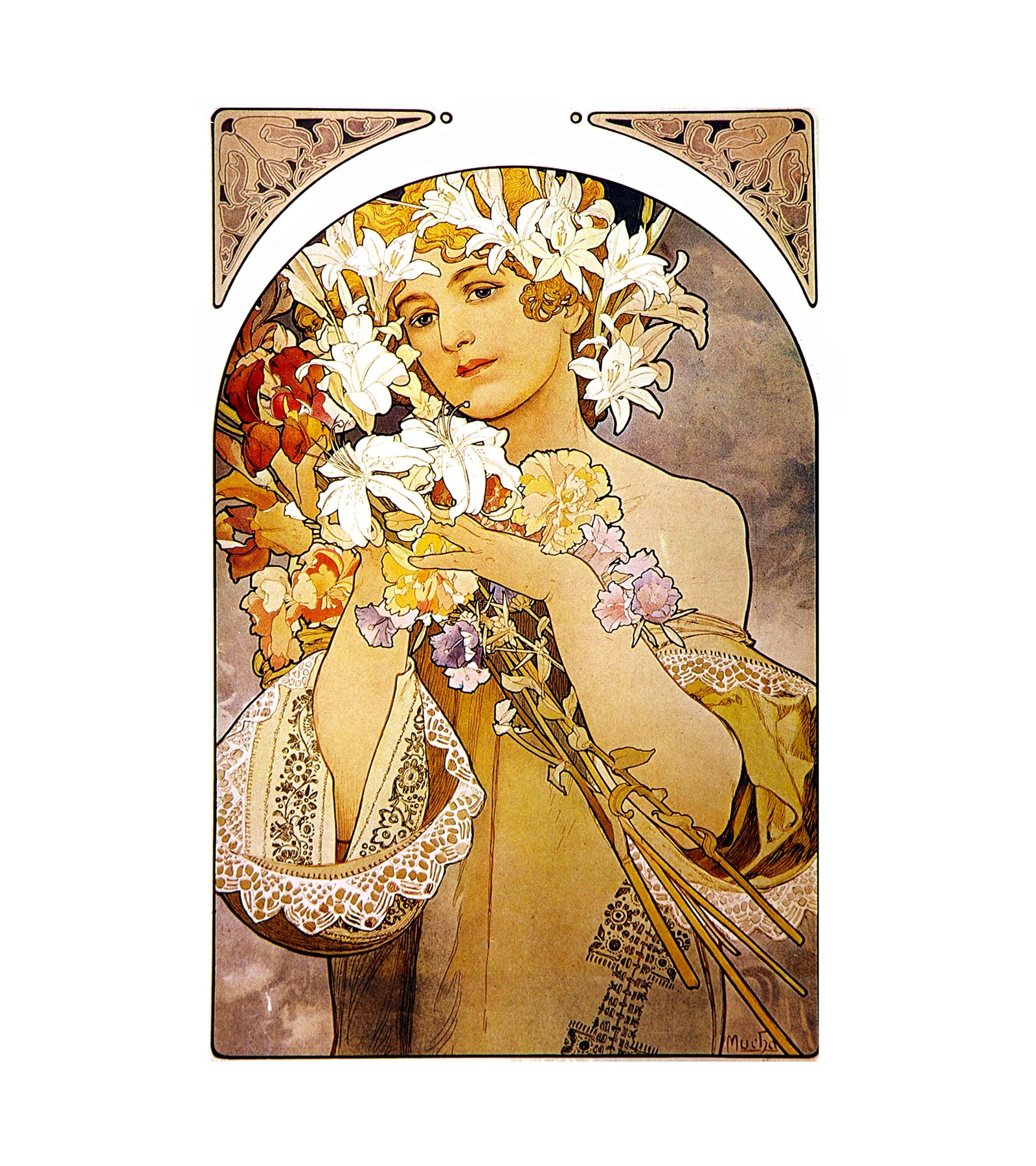 1897 La Fleur Flowers ALPHONSE MUCHA
