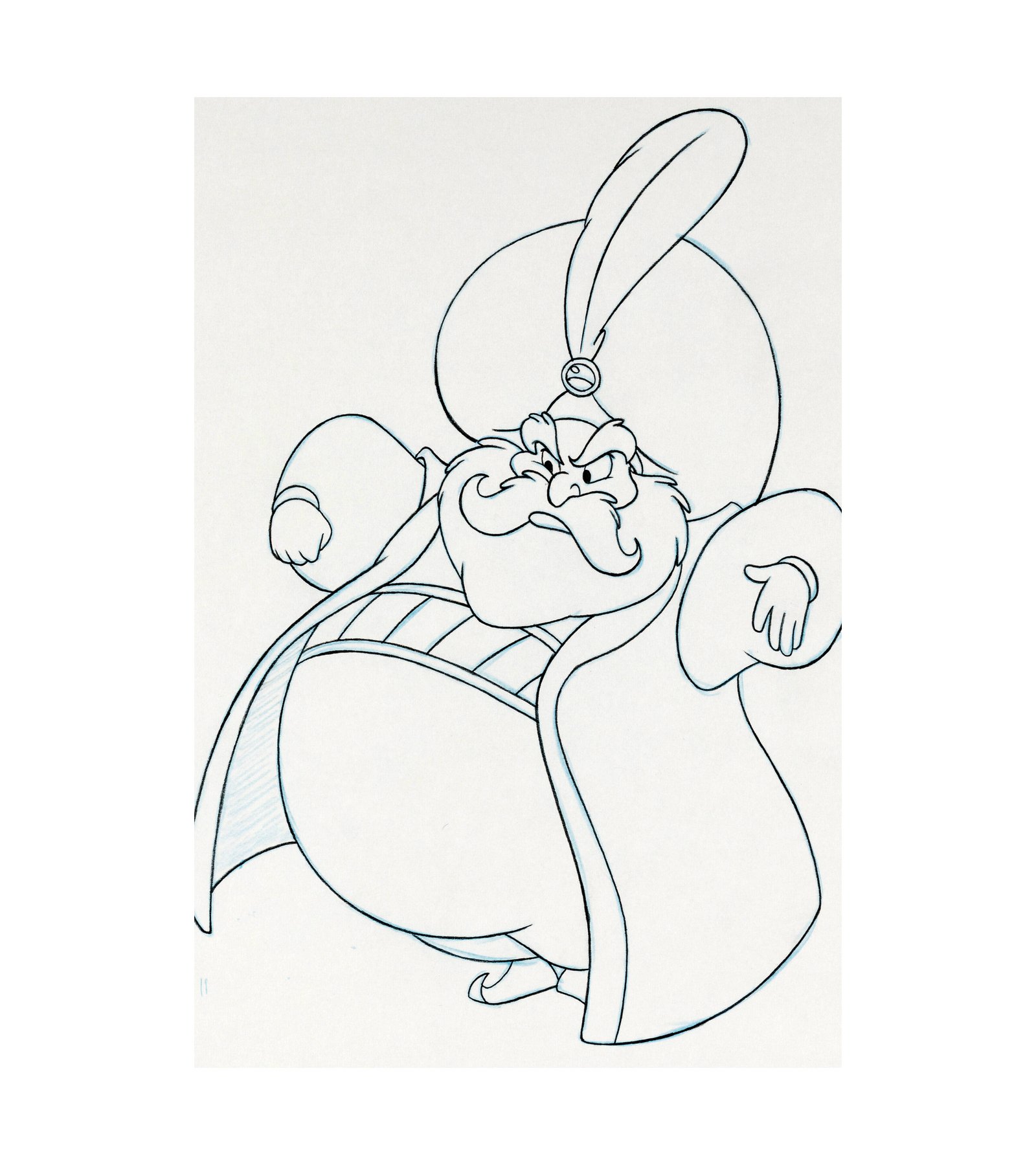 1992 Aladdin Sultan Animation Drawing 
