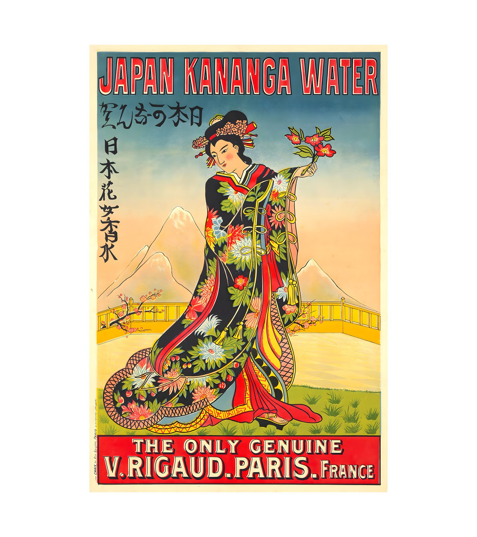 1907 Japan Kananga Water - Imp Chaix, Paris 