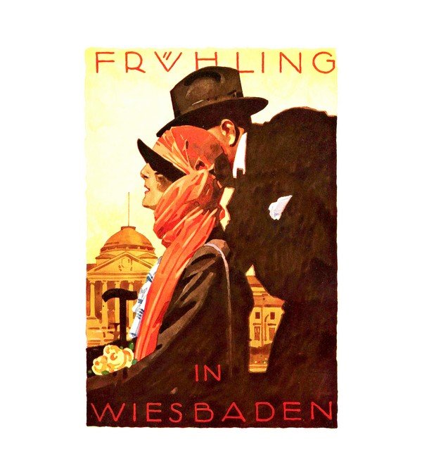 1926 Fruhling in Wiesbaden. German 