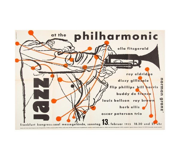 1955 Ella Fitzgerald, Dizzy Gillespie Jazz at the Philharmonic 