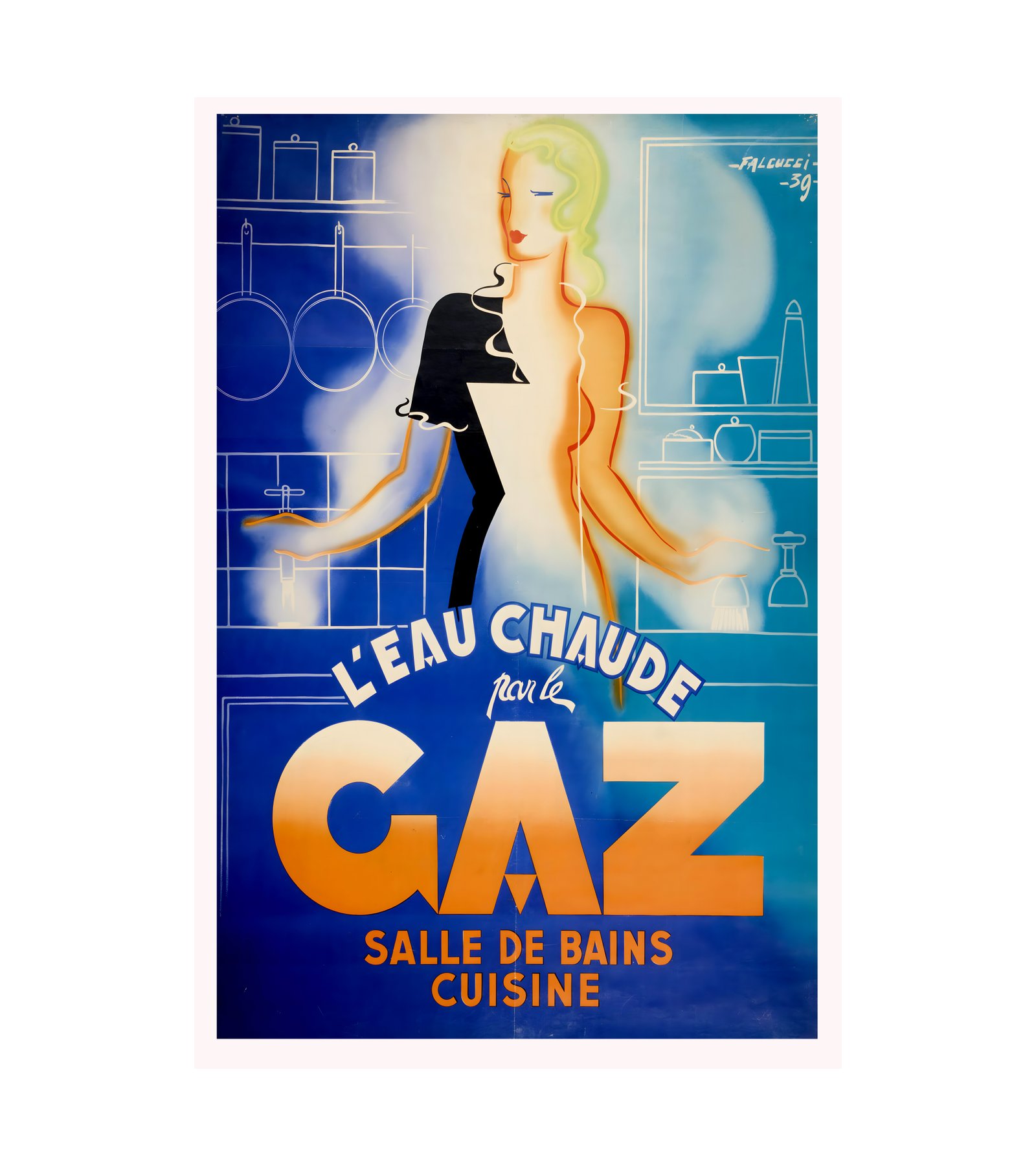 1939 Robert Falcucci - L'Eau Chaude par le Gaz 