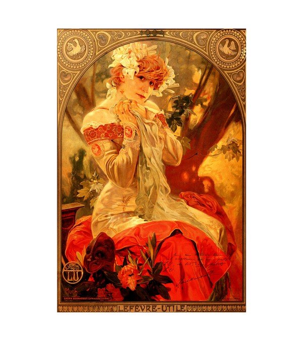 1903 (Signed) Sarah Bernhardt Lefevre-Utile