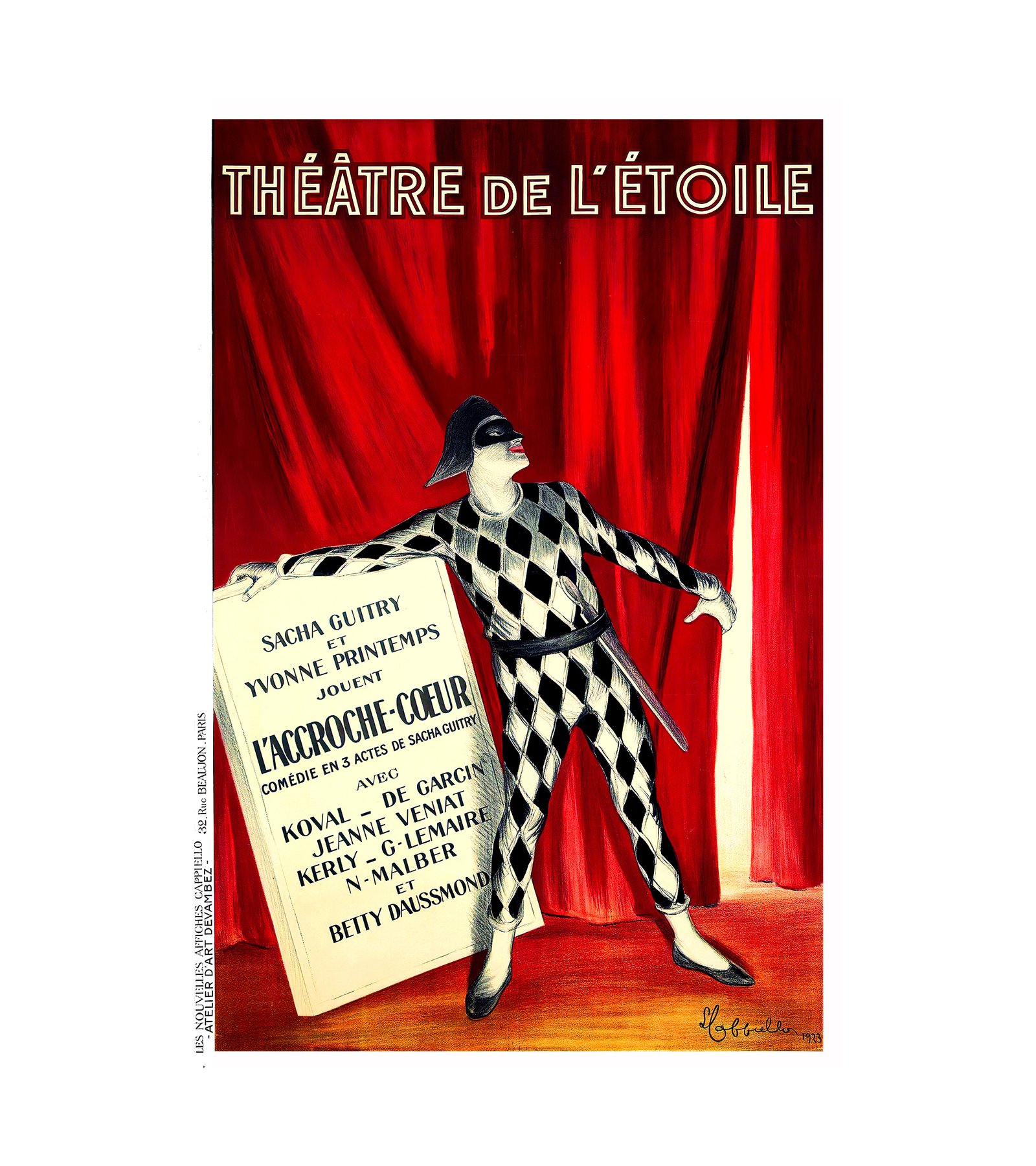 1923 Theatre De L’etoile Leonetto Cappiello (Italian, 1875-1942)