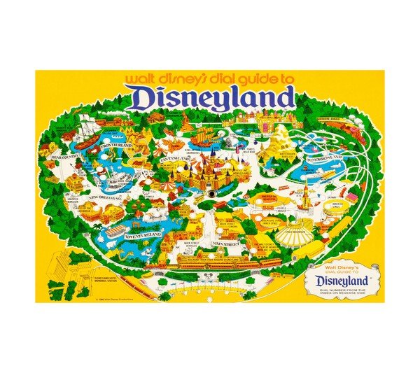 1980 Disneyland map 