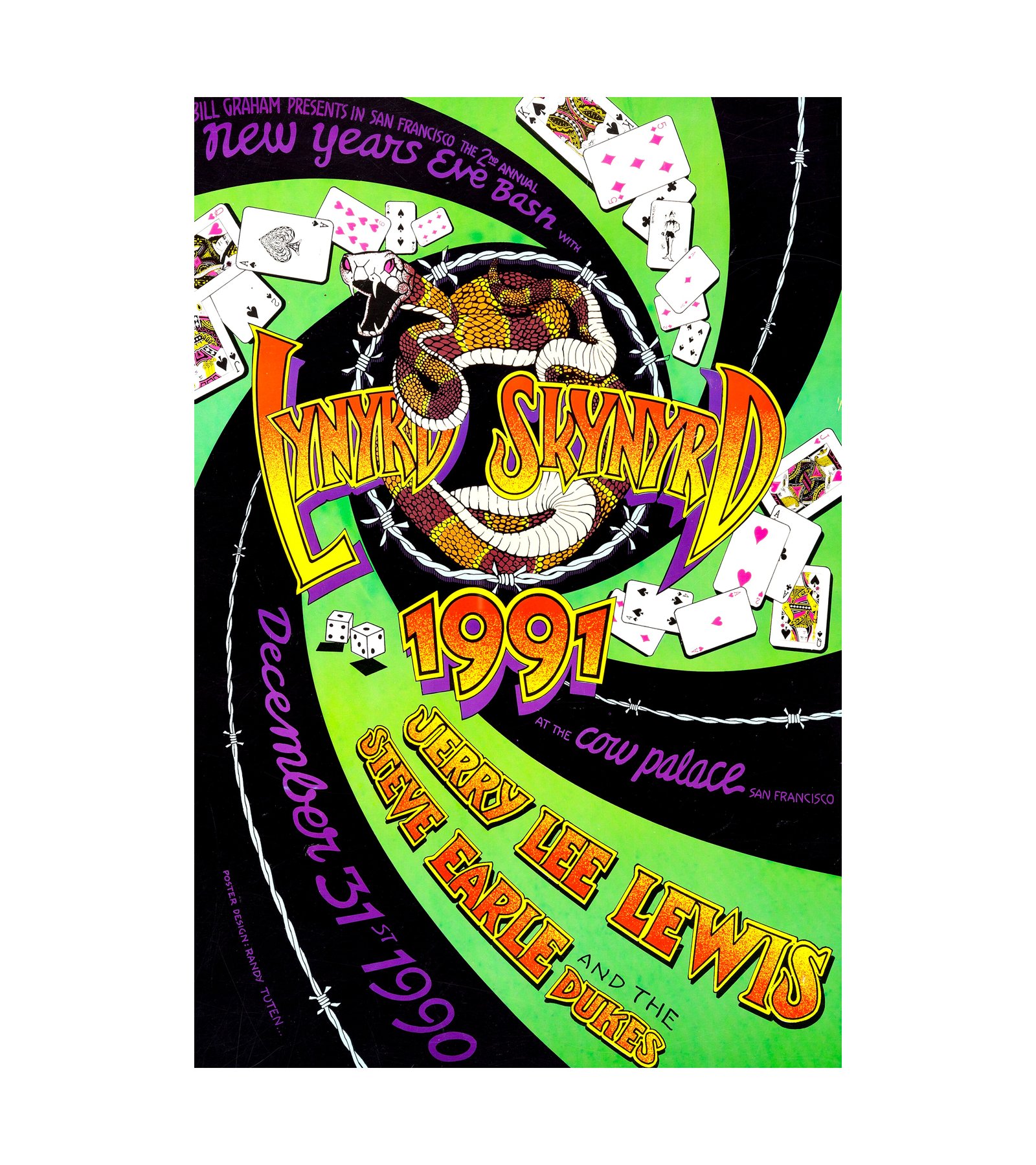 1991 Lynard Skynyrd, Jerry Lee Lewis - Cow Palace 